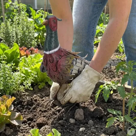Décoration faisan en métal 58×20×40 cm