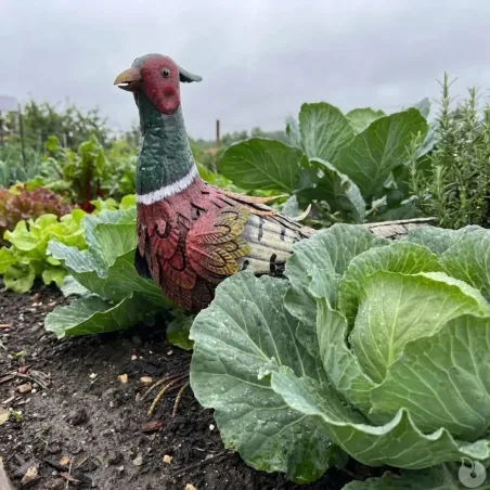 Décoration faisan en métal 58×20×40 cm