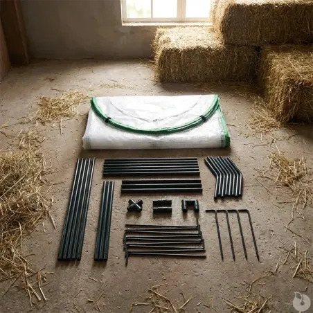 Serre demi-lune 200x80x170cm housse PE 130g/m² fond 110g