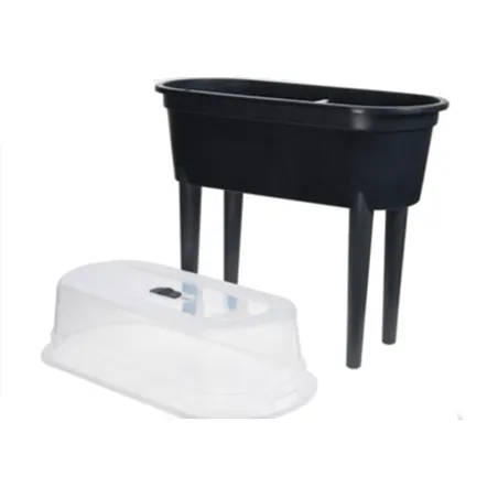 Serre de culture sur pieds noire 77 X 40 X 83 cm