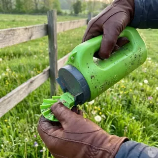 Épandeur à main sortie éventail 2000 ml couvercle et poignée pratique