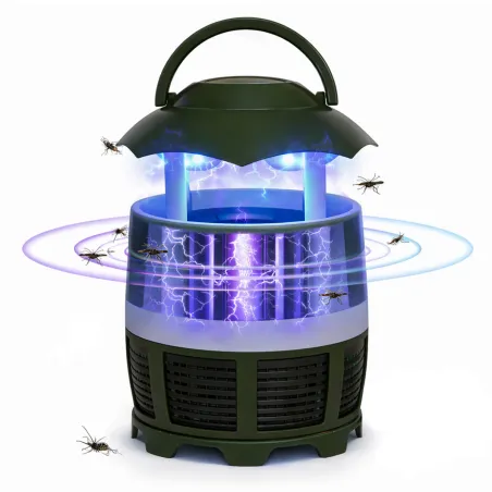 Lampe anti-moustique LED bleues silencieuse et écologique