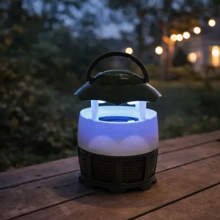 Lampe anti-moustique LED bleues silencieuse et écologique