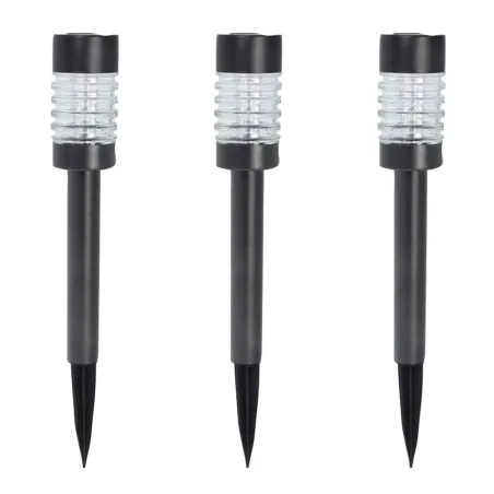 Lot de 3 lampes solaires LED blanc chaud - Noir