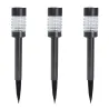 Lot de 3 lampes solaires LED blanc chaud - Noir