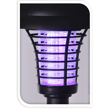 Lampe Solaire LED Anti-Moustiques - Blanc Anti-UV - Autonomie 6 à 8h