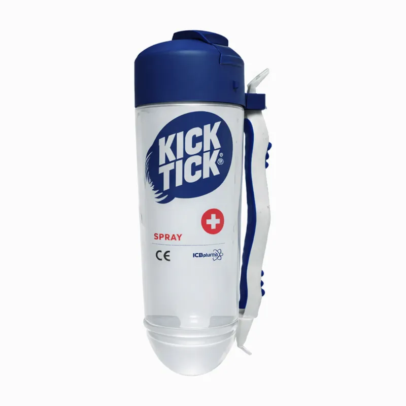 Kit de retrait pour tiques avec spray et pince tire-tique