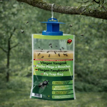 Poche-piège à mouches écologique à l'unité