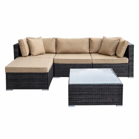 Ensemble Modulo - Canapé d'angle extérieur modulable avec table basse