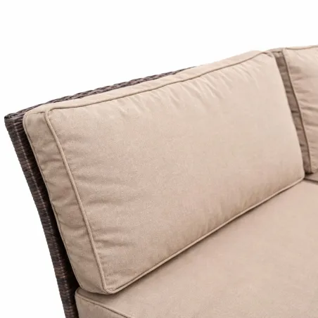 Ensemble Family - Canapé d'angle modulable 3 places + table basse en acier et polyester