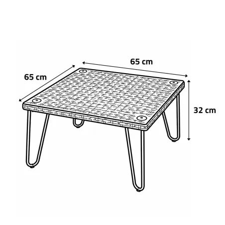 Ensemble Family - Canapé d'angle modulable 3 places + table basse en acier et polyester