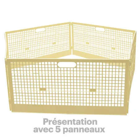 Kit 6 panneaux + 12 charnières pour parc à poussins modulable