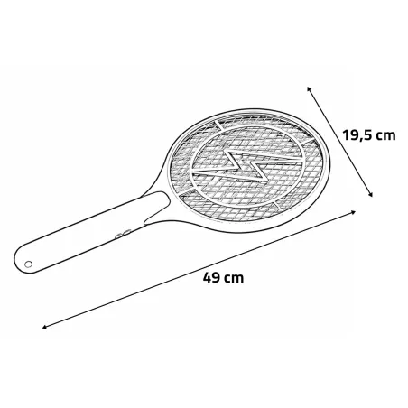 Attrape mouches électronique rechargeable lumière UV 19,5 x 49 cm