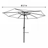 Parasol Rond Ø 2,70 m polyester 160 g/m² vert