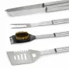 Mallette 4 ustensiles barbecue en acier inoxydable - Kit complet pour grillades