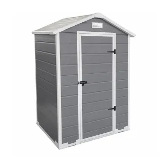 Abri de jardin Lys - 128x94x196cm en plastique résistant avec porte battante