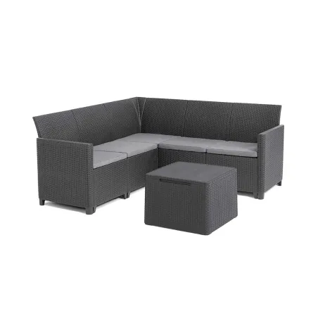 Ensemble mobilier de jardin Keter Claire 1 canapé + 1 table basse gris