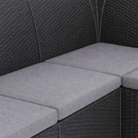 Ensemble mobilier de jardin Keter Claire 1 canapé + 1 table basse gris