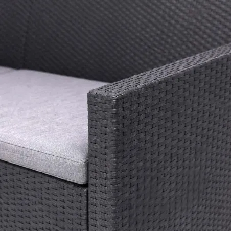 Ensemble mobilier de jardin Keter Claire 1 canapé + 1 table basse gris