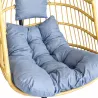 Chaise suspendue 4 pieds en acier avec coussin polyester - Design pliant et détente