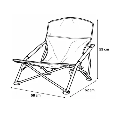Chaise Easy C3 pliable noire - Structure acier et polyester 600D