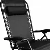 Fauteuil relax acier 176x67x110cm dossier 5 positions