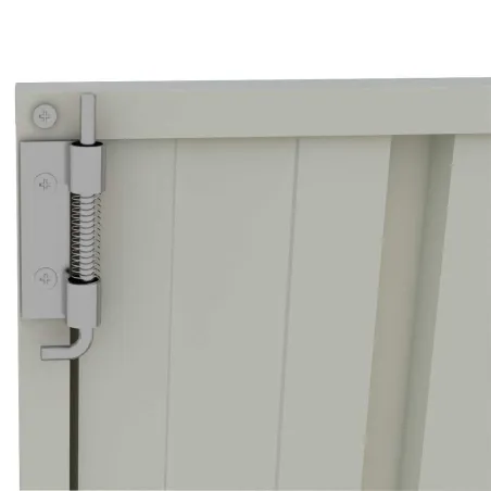 Abri de jardin métal gris et crème 245 x 193 x 180 cm