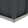 Abri de jardin métal gris et crème 245 x 193 x 180 cm
