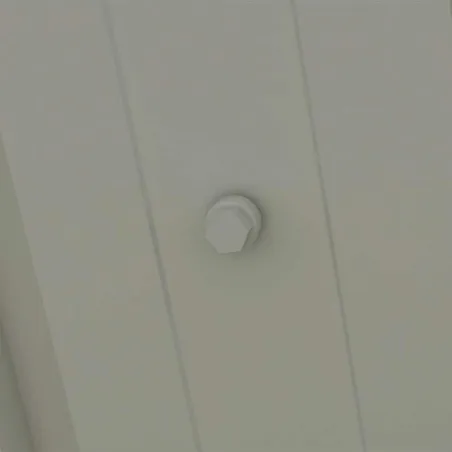 Abri de jardin métal gris et crème 245 x 193 x 180 cm