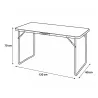 Table pliante rectangulaire de camping 120 x 60 x 70 cm