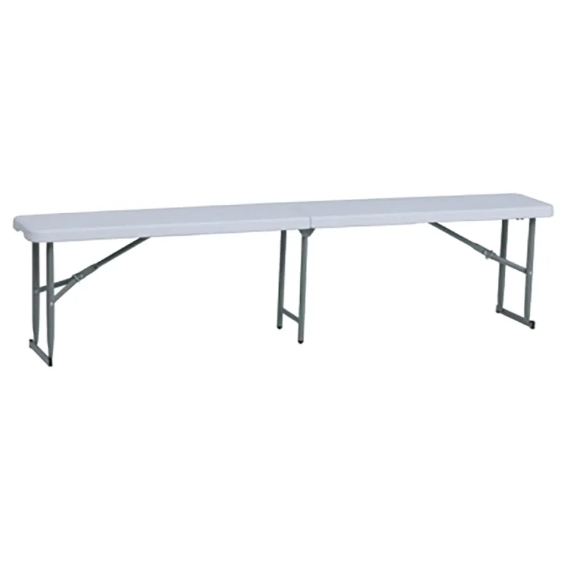 Banc de jardin pliable blanc 180 X 27 X 43 cm 3 personnes