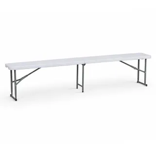 Banc de jardin pliable blanc 180 X 27 X 43 cm 3 personnes