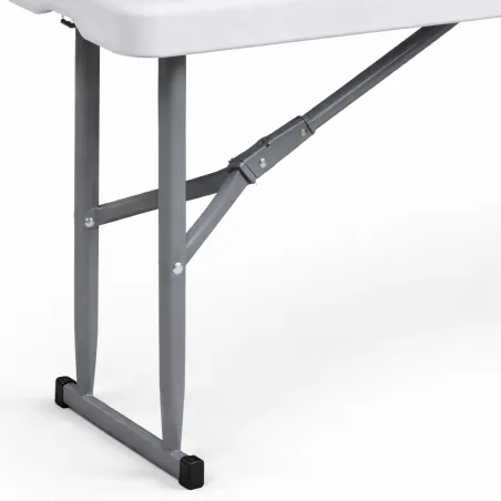 Banc de jardin pliable blanc 180 X 27 X 43 cm 3 personnes