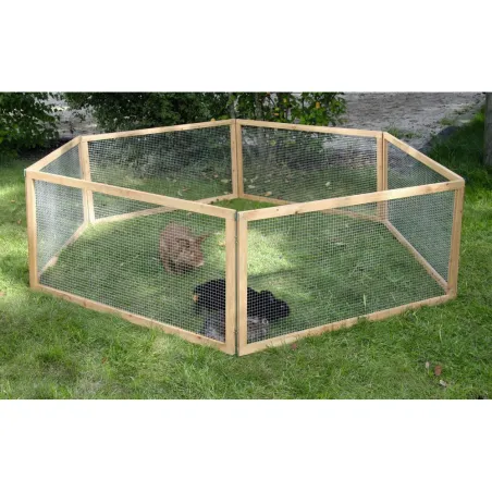 Parc extérieur modulable pour petits animaux
