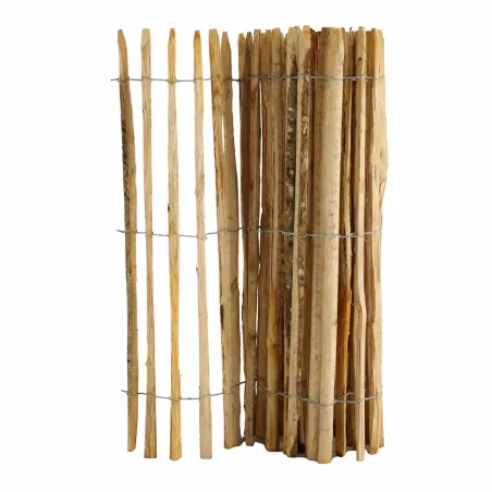 Ganivelle en Châtaignier - Longeur 10m x Hauteur 1,20m - Espacement 6-7cm