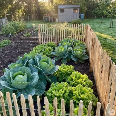 Ganivelle en Châtaignier - Longeur 10m x Hauteur 1,20m - Espacement 6-7cm