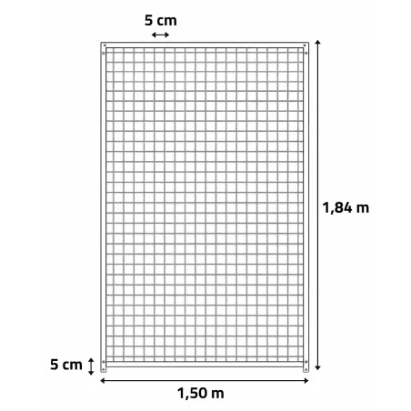 Panneau chenil maille carrée 5x5cm hauteur 184cm