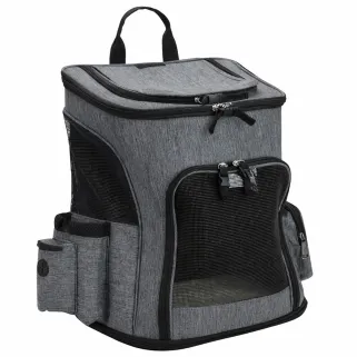 Sac à dos pour animaux 32,5 x 25 x 40 cm gris