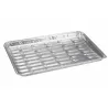 Lot de 4 plateaux en aluminium pour barbecue - 24x16x1,5 cm