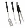 Kit 3 ustensiles barbecue en acier inoxydable - Spatule, fourchette et pince