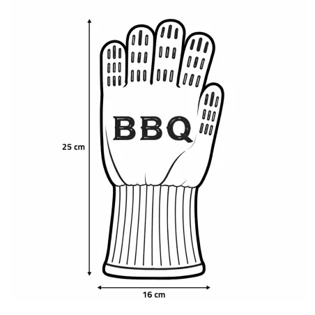Gants de protection barbecue en Kevlar et silicone - Résistance jusqu'à 500°C