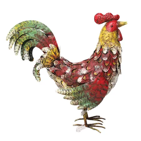 Décoration coq métal 44×15×45 cm – Jardin & extérieur