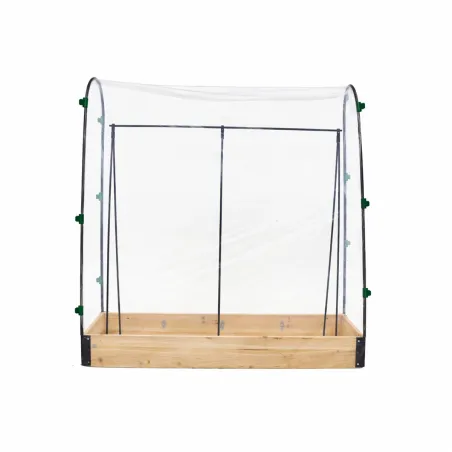 Carré potager spécial tomate bois + housse PCV 115 x 30 x 120 cm