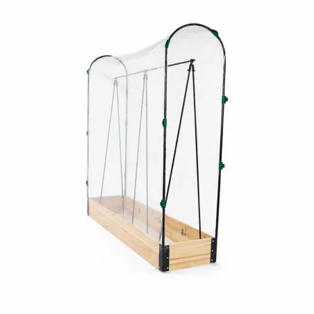 Carré potager spécial tomate bois + housse PCV 115 x 30 x 120 cm