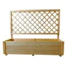 Carré potager ou jardinière rectangulaire avec treillis