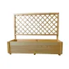 Carré potager ou jardinière rectangulaire avec treillis