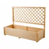 Carré potager ou jardinière rectangulaire avec treillis