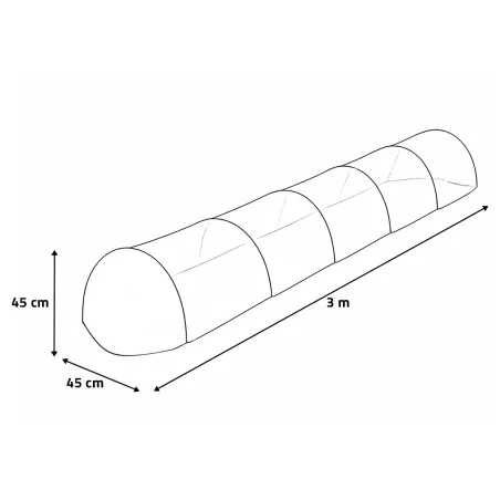 Lot de 4 Tunnels de protection pour potager maillé - 3 m