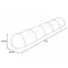 Lot de 4 Tunnels de protection pour potager maillé - 3 m