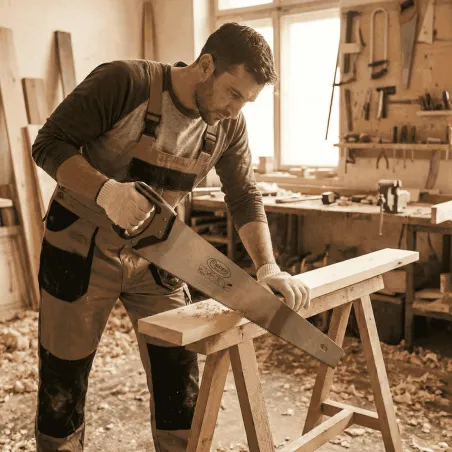 Scie à main Höfftech 50cm - Lame acier trempé 500mm - Poignée ergonomique